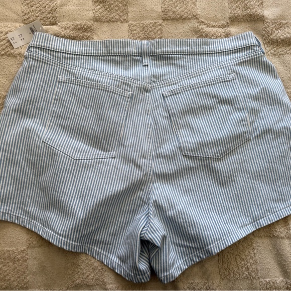 Abercrombie & Fitch Blue Striped Jean Shorts - Picture 2 of 4
